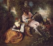 Jean-Antoine Watteau The Scale of Love oil on canvas